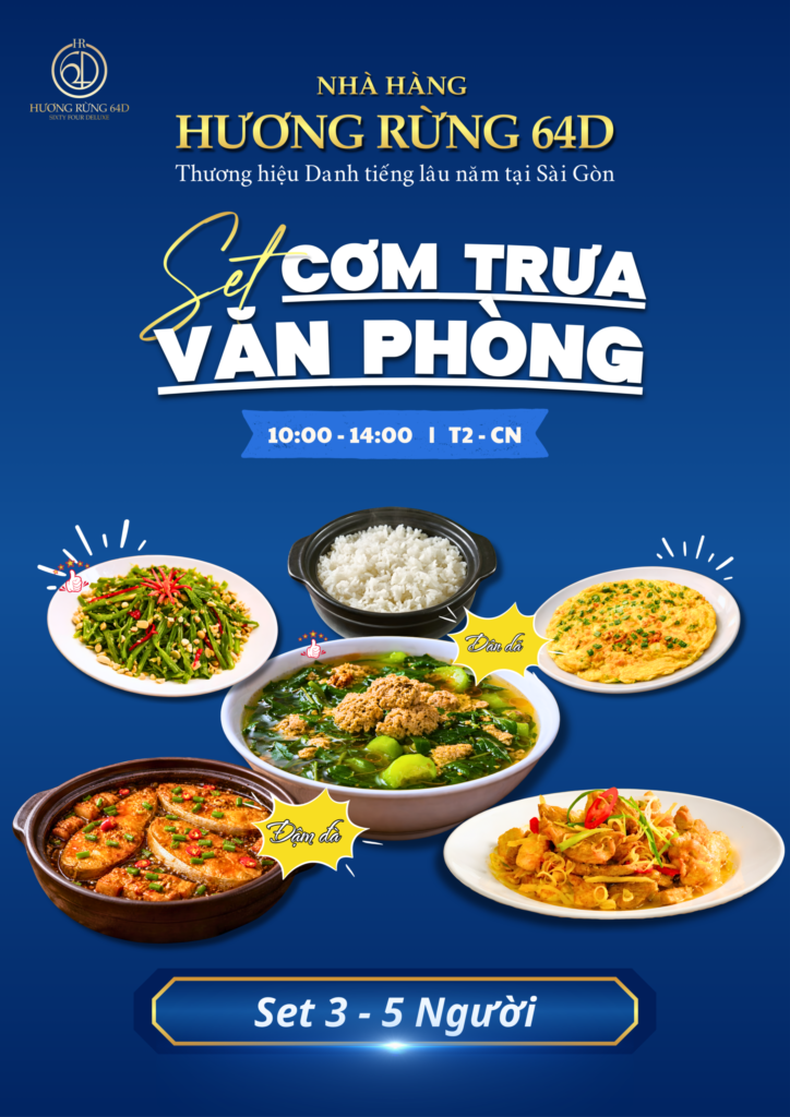 Set Cơm Trưa Văn Phòng Hương Rừng 64D: Chỉnh Chu, Tròn Vị