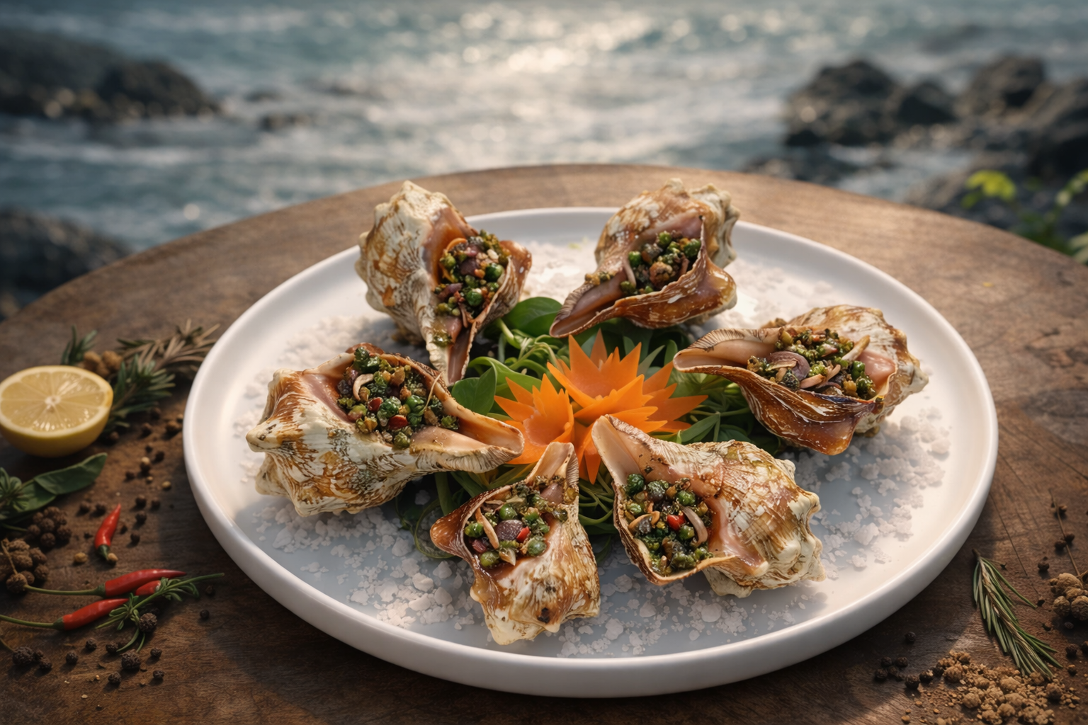 Oc Do Nuong Tieu Xanh